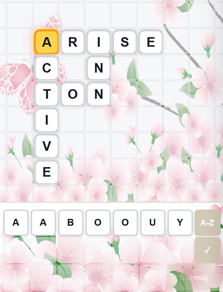Game board overview showing the grid and tile tray